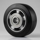 125mm Heavy Duty Black Rubber Wheel 20mm Bore
