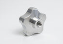 Handwheel Polished Aluminium M8 x 40mm Diameter