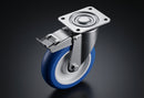 125mm Stainless Steel Braked Castor – Polyurethane Wheel