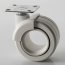 65mm Office Chair Wheels with Top Plate Fitting