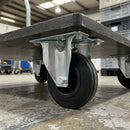 125mm Fixed Castor Black Rubber Wheel