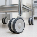 50mm Twin Wheel Castor with M8x25mm Threaded Stem