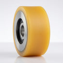 40mm Yellow Polyurethane Guide Roller – 10mm Bore, 15mm Tread