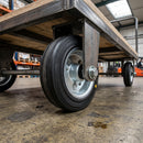 200mm Anti-Static Rubber Wheel – 20mm Bore, Roller Bearing
