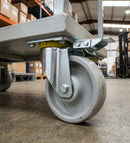200mm Directional Lock Castor White Nylon 400kg Load Capacity