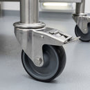 80mm Stainless Steel Braked Castor with High Temp Wheel
