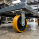 200mm Fixed Heavy Duty Castor - Polyurethane on Cast Iron Wheel