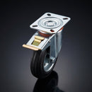 100mm Pressed Steel Directional Brake Castor – Black Rubber Wheel