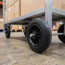 100mm Thermoplastic Wheel with Black Elastic Rubber Tyre