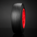250mm Solid Rubber Trolley Wheel – 25.4mm Bore