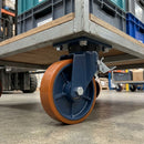 150mm Swivel Castor - Polyurethane on Cast Iron
