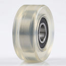 80mm Polyurethane Guide Roller – 20mm Bore, 10mm Hub