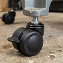35mm Low Level Braked Castor with M8 Threaded Stem