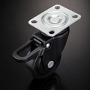 50mm Braked Furniture Castor – Soft Black Wheel