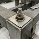 40 x 40mm Square Stainless Steel M20 Threaded Weld Plate