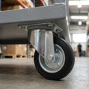 125mm Swivel Castors with Black Rubber Wheel and Metal Centre
