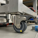 60mm Stainless Steel Braked Castor – ESD Rubber Wheel