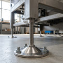 50mm Bolt-Down Stainless Steel Adjustable Foot – M10 x 75mm
