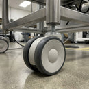 50mm Twin Wheel Castor with M10x25mm Threaded Stem