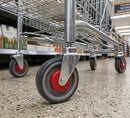 125mm Rubber Shopping Trolley Castor - Electro Conductive Wheel