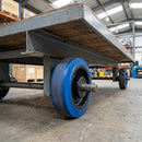 Blue Rubber Wheel 150mm x 20mm with Roller Bearing