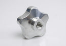 Handwheel Polished Aluminium M6 x 40mm Diameter