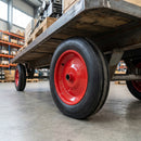 350mm Heavy Duty Rubber Wheel - 25.4mm Bore, Roller Bearing