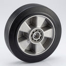 250mm Rubber Wheel with Aluminium Centre – 25mm Bore
