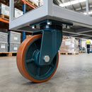 400mm Swivel Castor - Polyurethane on Cast Iron