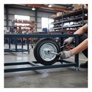 Premium 100mm Diameter Wheel Rubber Tyre with Metal Centre and 75Kg Load Capacity