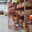 Spring Loaded 5 Step Anti-Slip Ladder 1985h x 640w x 1000d mm
