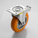 200mm Heavy Duty Swivel Braked Castors with Polyurethane Wheel