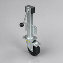 200mm Heavy Duty Rubber Braked Jacking Castor - 450kg