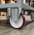 125mm Fixed Castor Polyurethane Wheel 140x110mm Plate