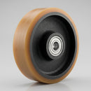 125mm Polyurethane Cast Iron Wheel - 20mm Bore