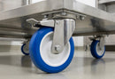 150mm Stainless Steel Braked Castor – Polyurethane Wheel