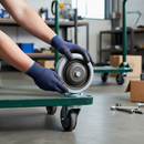 Premium 200mm Diameter Grey Nylon Wheel with Glass Fibre Core, 12mm Ball Bearings, and 1200kg Load Capacity