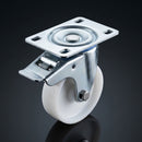 100mm Light Duty Stainless Steel Braked Bolt Hole Nylon Wheel