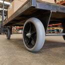 200mm Grey Rubber Wheelchair Wheel with 8mm Hub