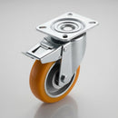 125mm Swivel Braked Castor – Soft Polyurethane Wheel