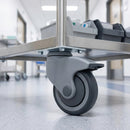 150mm Synthetic Medical Castor with Brake & Plate Fitting