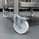 125mm Braked Bolt Hole Castor - Nylon Wheel