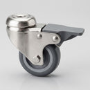 60mm Stainless Steel Braked Bolt Hole Castor – ESD Wheel