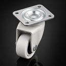 25mm Soft White Swivel Castor with Screw Plate