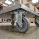 60mm Zinc Plated Swivel Castor – TPR Wheel
