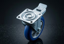 125mm Braked Castor – Polyurethane Wheel, Aluminium Centre