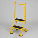 2-Step Mobile Safety Steps 570mm Height with Ribbed Rubber Treads