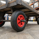 Pneumatic Wheels Wave Tread 400mm Diameter with Roller Bearings