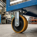 200mm Fixed Heavy Duty Castor - Polyurethane on Cast Iron Wheel