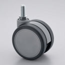 65mm Twin Wheel Furniture Castor with M8 Threaded Stem